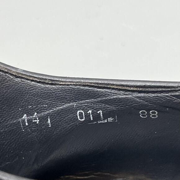 David Eden Ostrich Oxford Men Size 14 Black Cap Toe Brogue Shoes Made In Italy - Picture 8 of 10